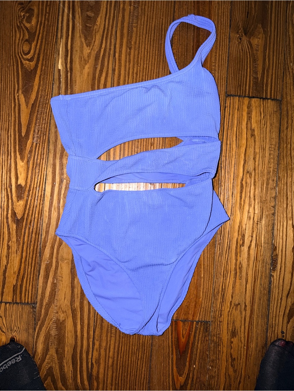 aerie blue One-Shoulder Cutout One-Piece Swimsuit
